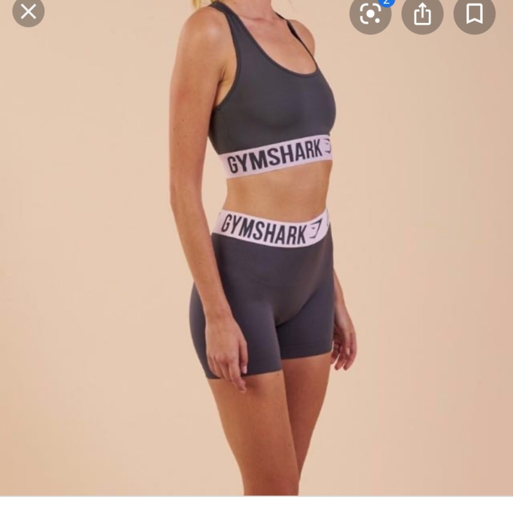 Gymshark Charcoal Grey & Pink shorts. Size Large